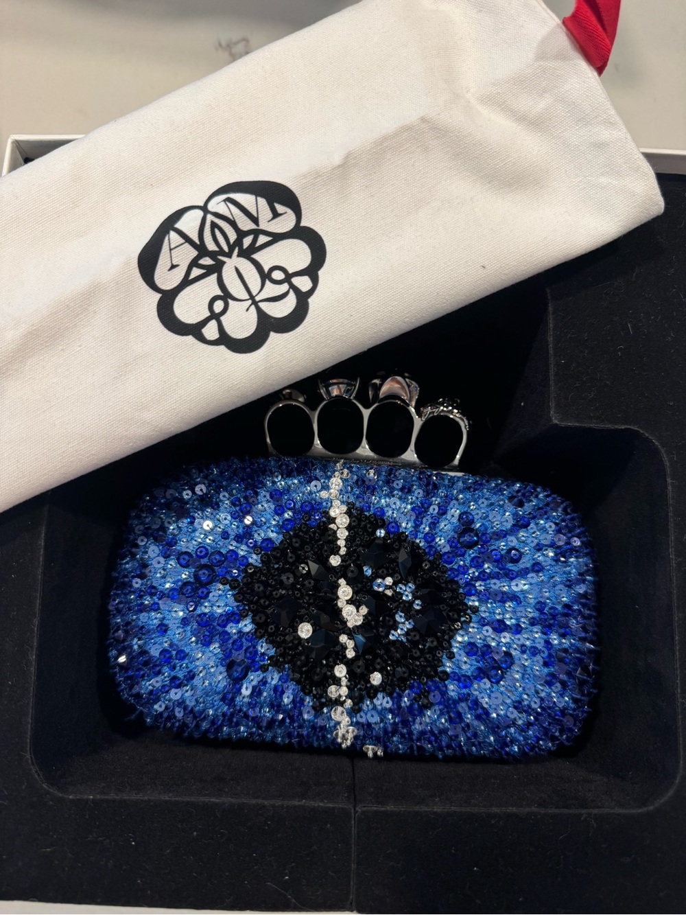 Alexander McQueen Crystal Knuckle Clutch | NWT